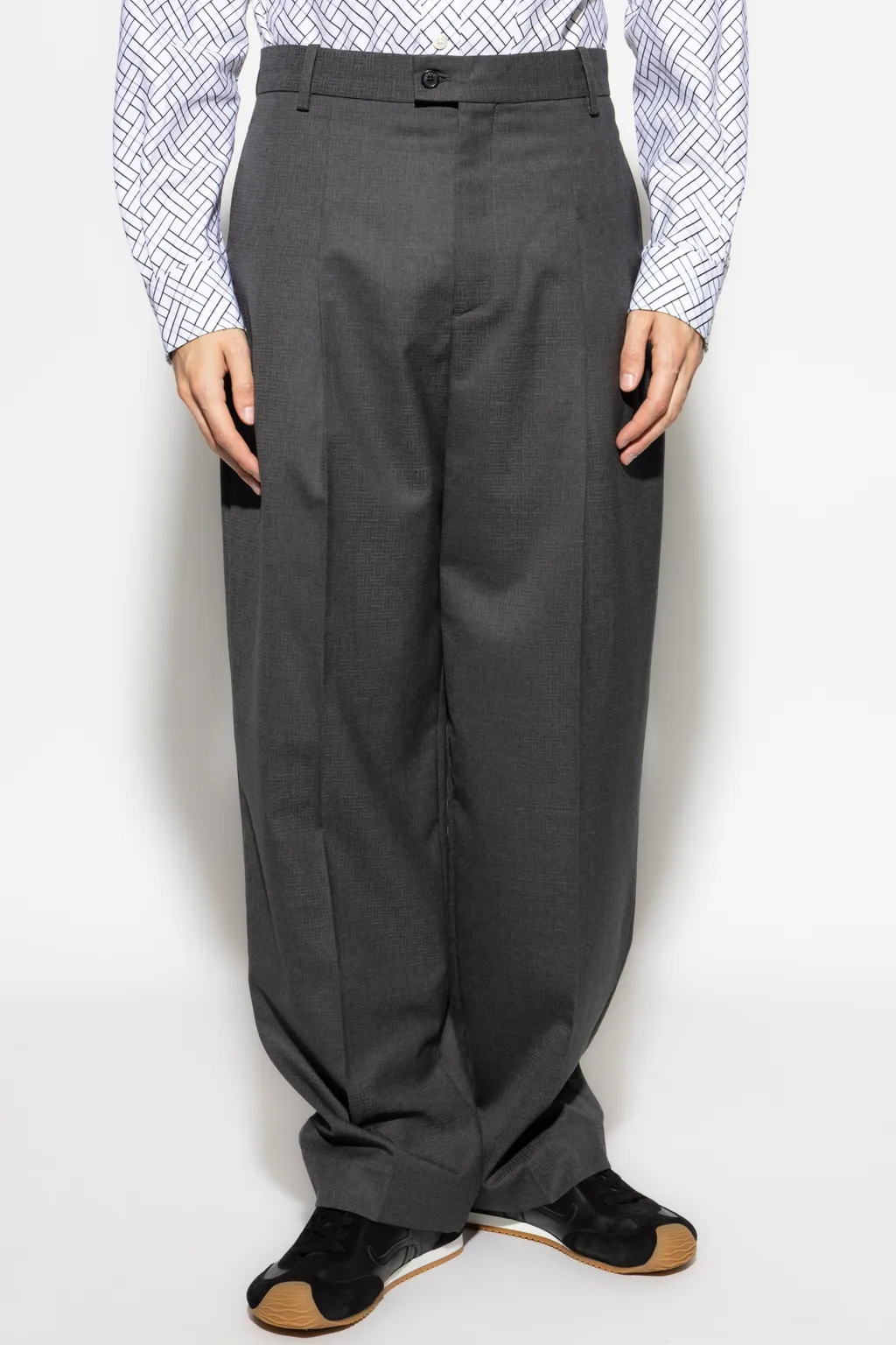 Weave Straight Leg Tailored Pants