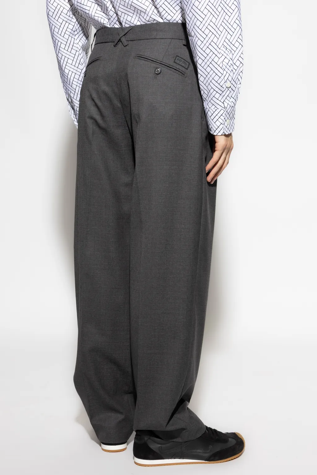 Weave Straight Leg Tailored Pants