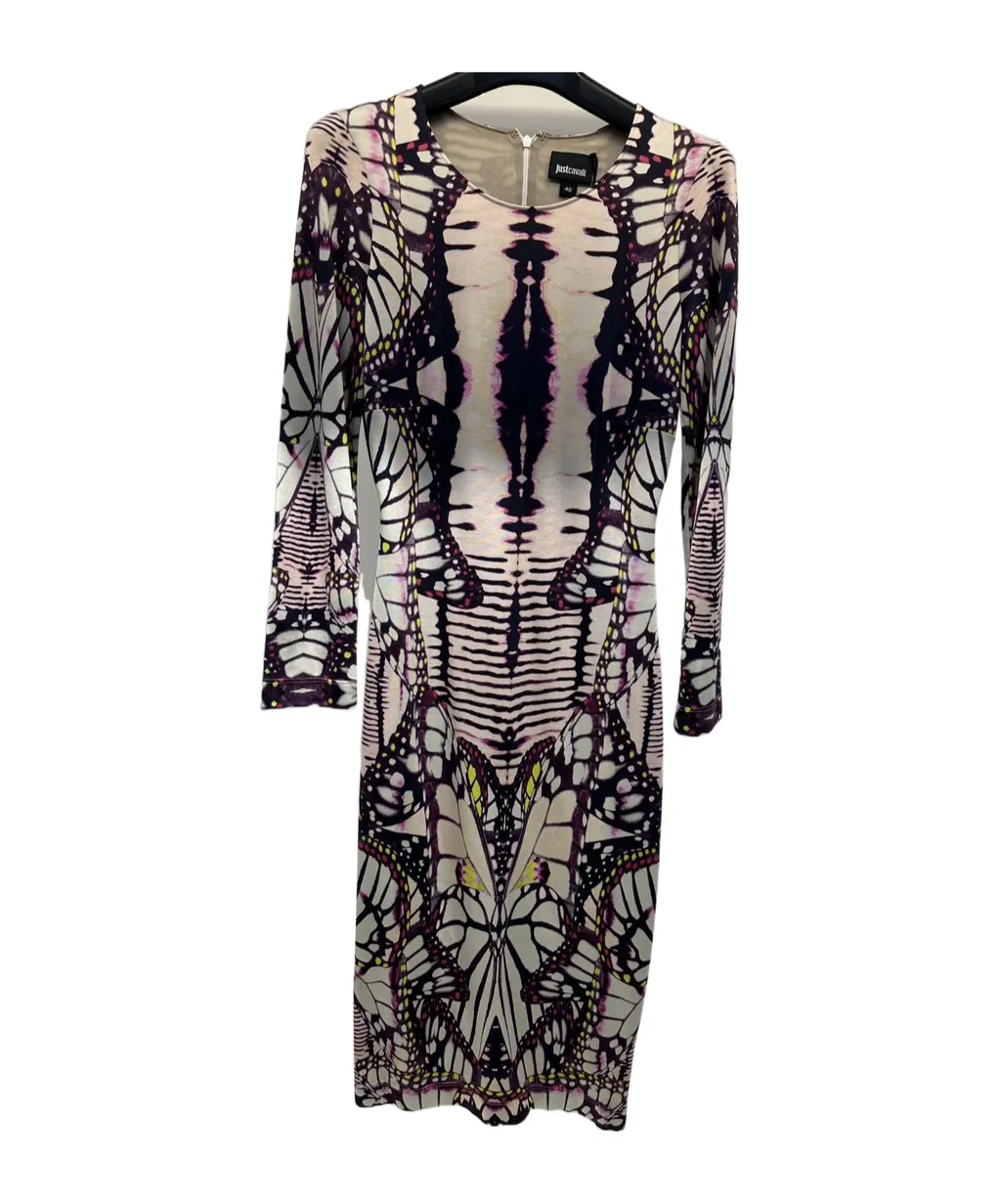 Printed Long-Sleeved Dress