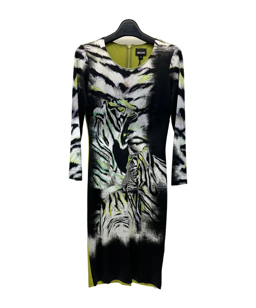 Printed Long-Sleeved Dress