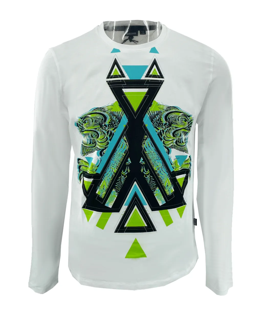Pattern Printed Long-Sleeved T-Shirt
