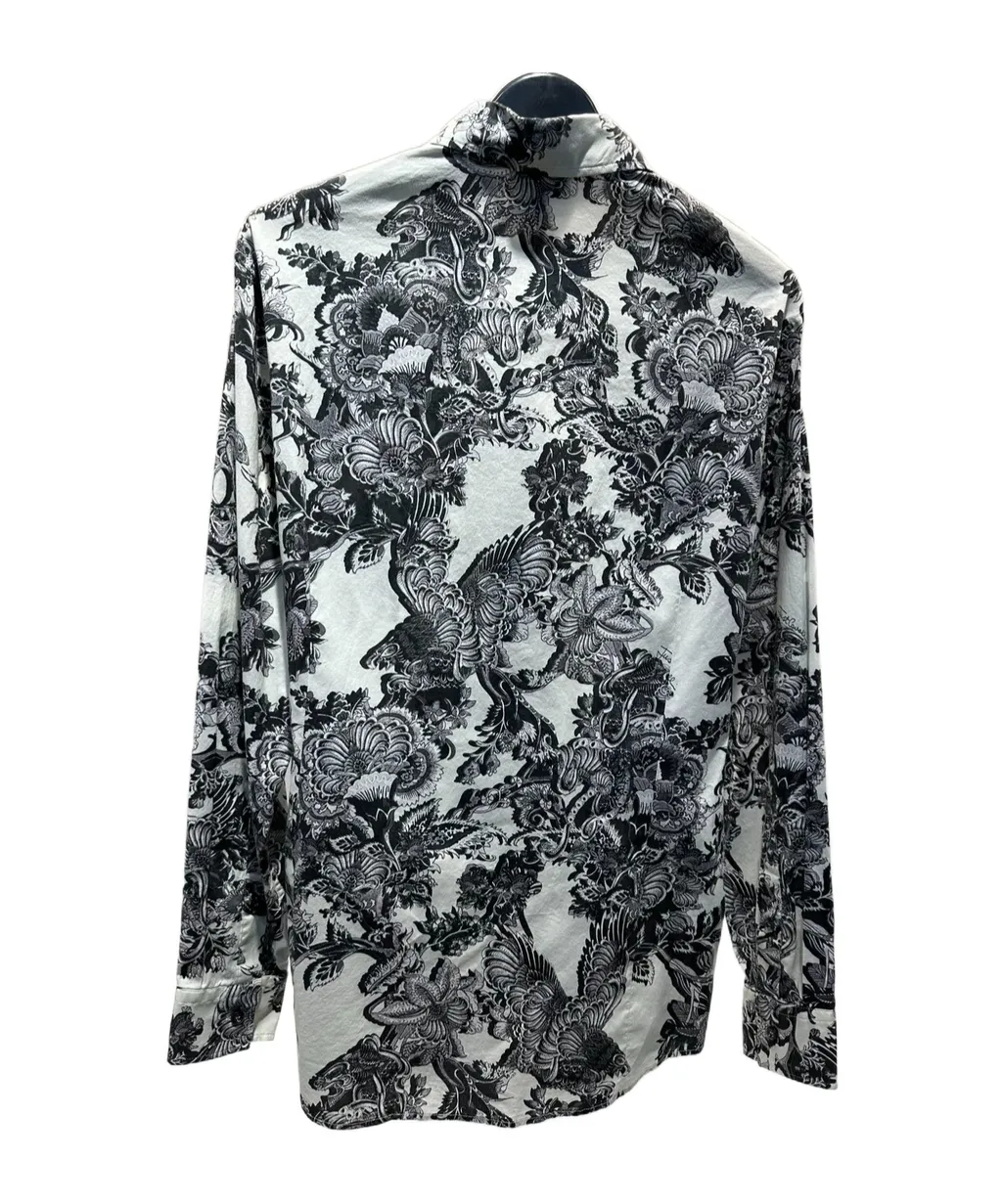 Pattern Printed Long-Sleeved Shirt