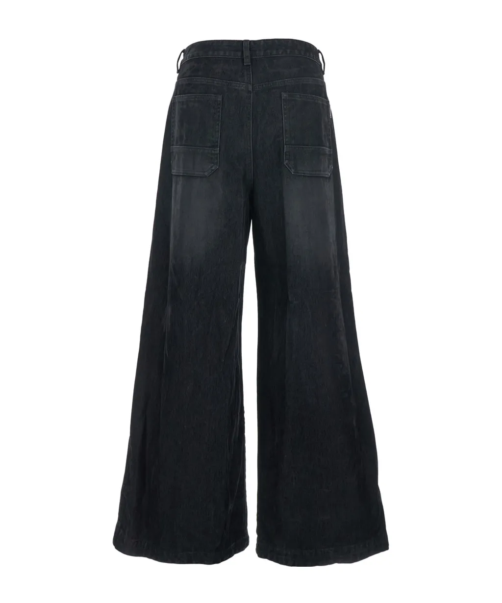 Denim Trousers With Belt Loops