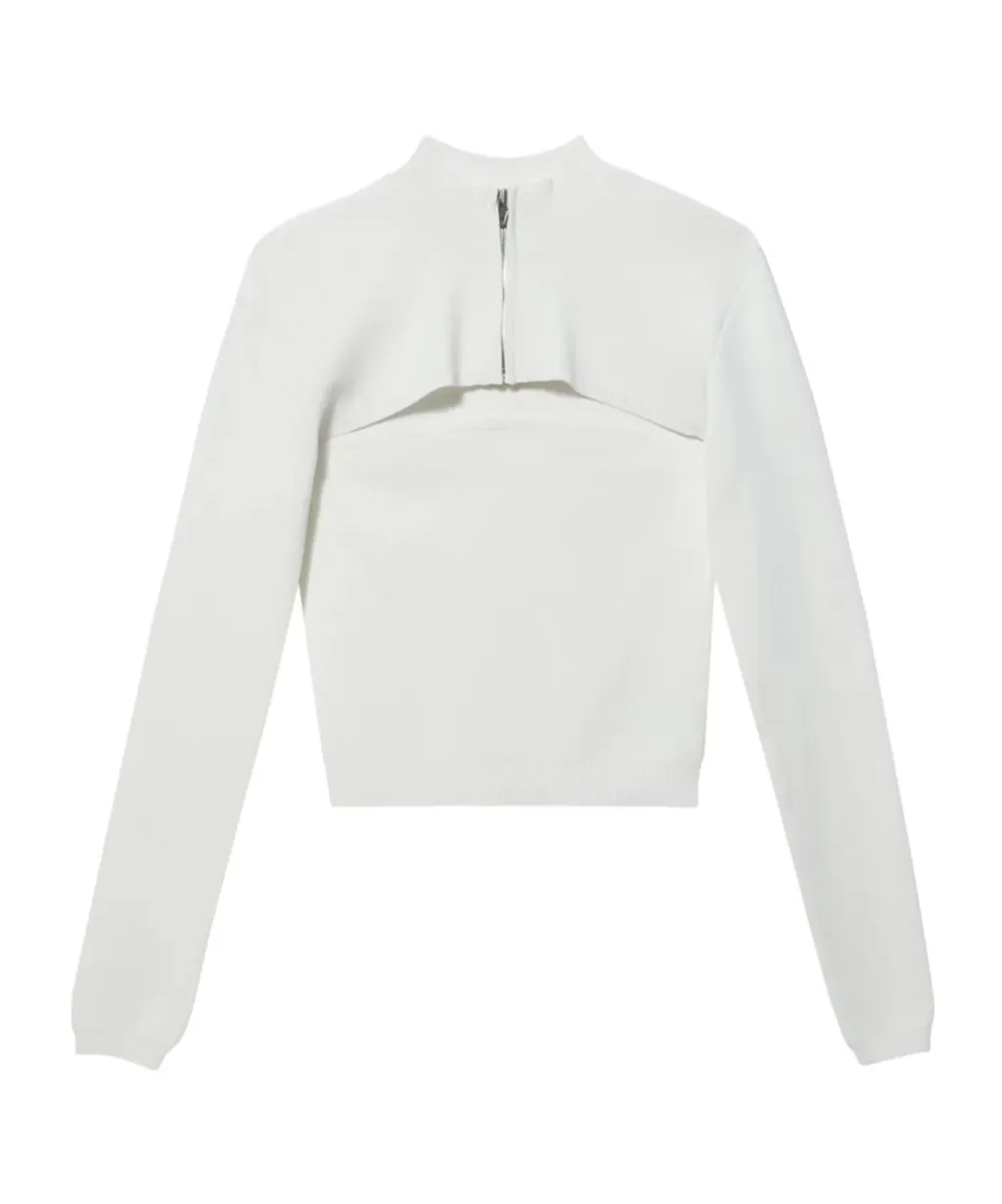 Turtleneck Zip-Up Sweater