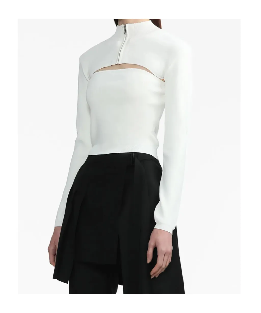 Turtleneck Zip-Up Sweater