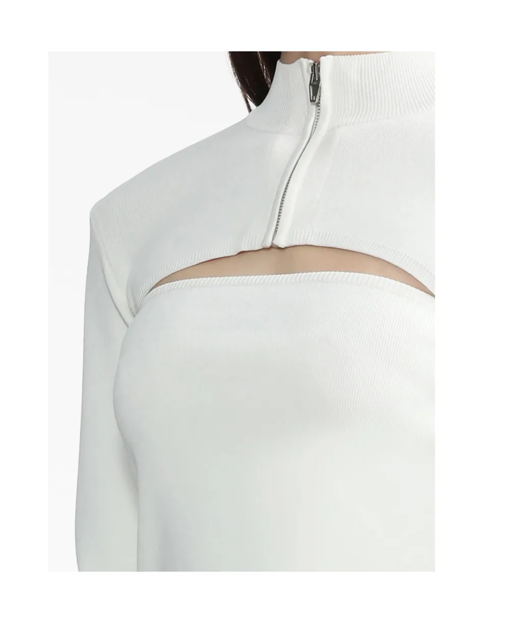 Turtleneck Zip-Up Sweater
