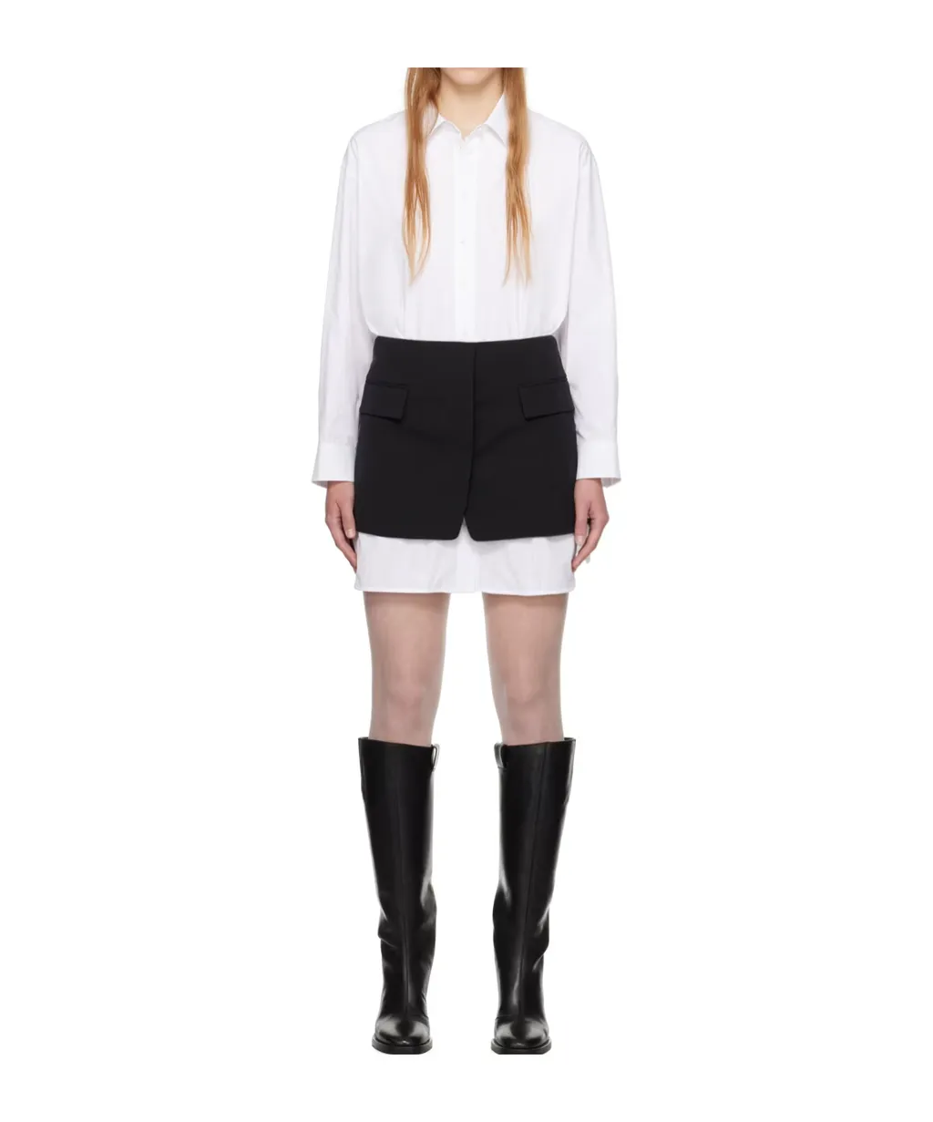 Long-Sleeve Panelled Shirtdress