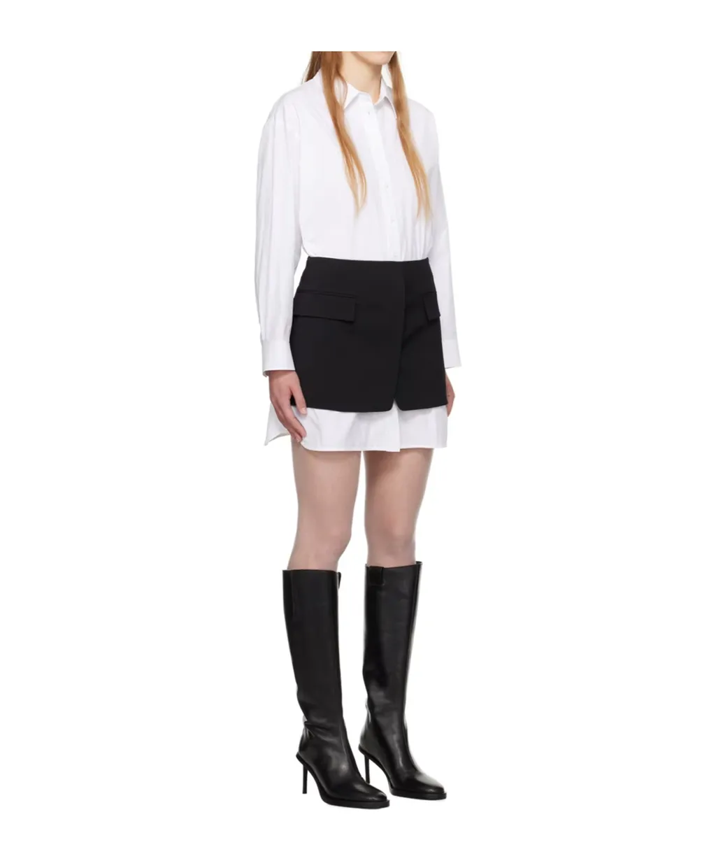 Long-Sleeve Panelled Shirtdress