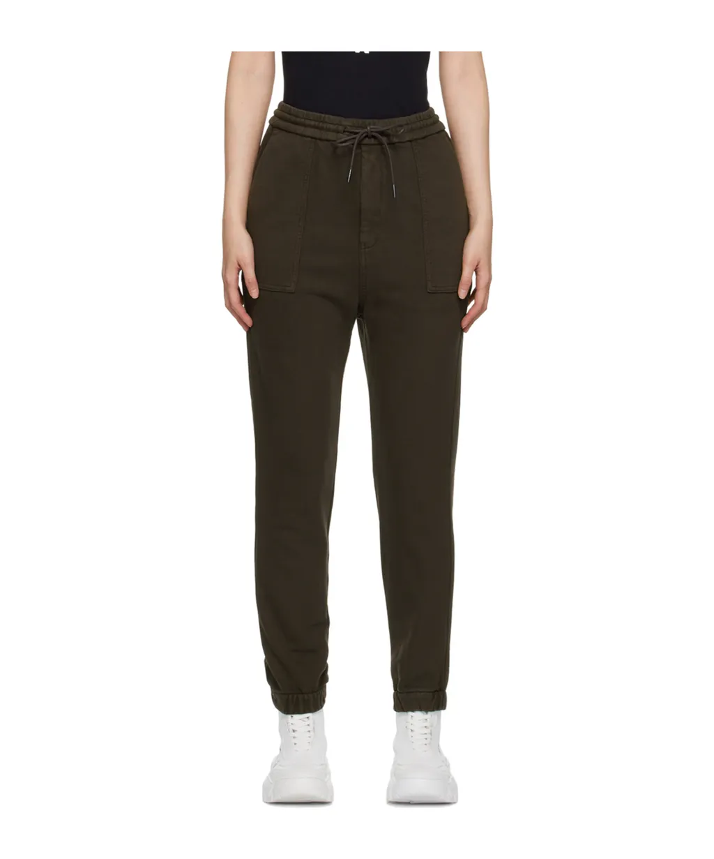 Elasticated-Waist Cotton Track Pants