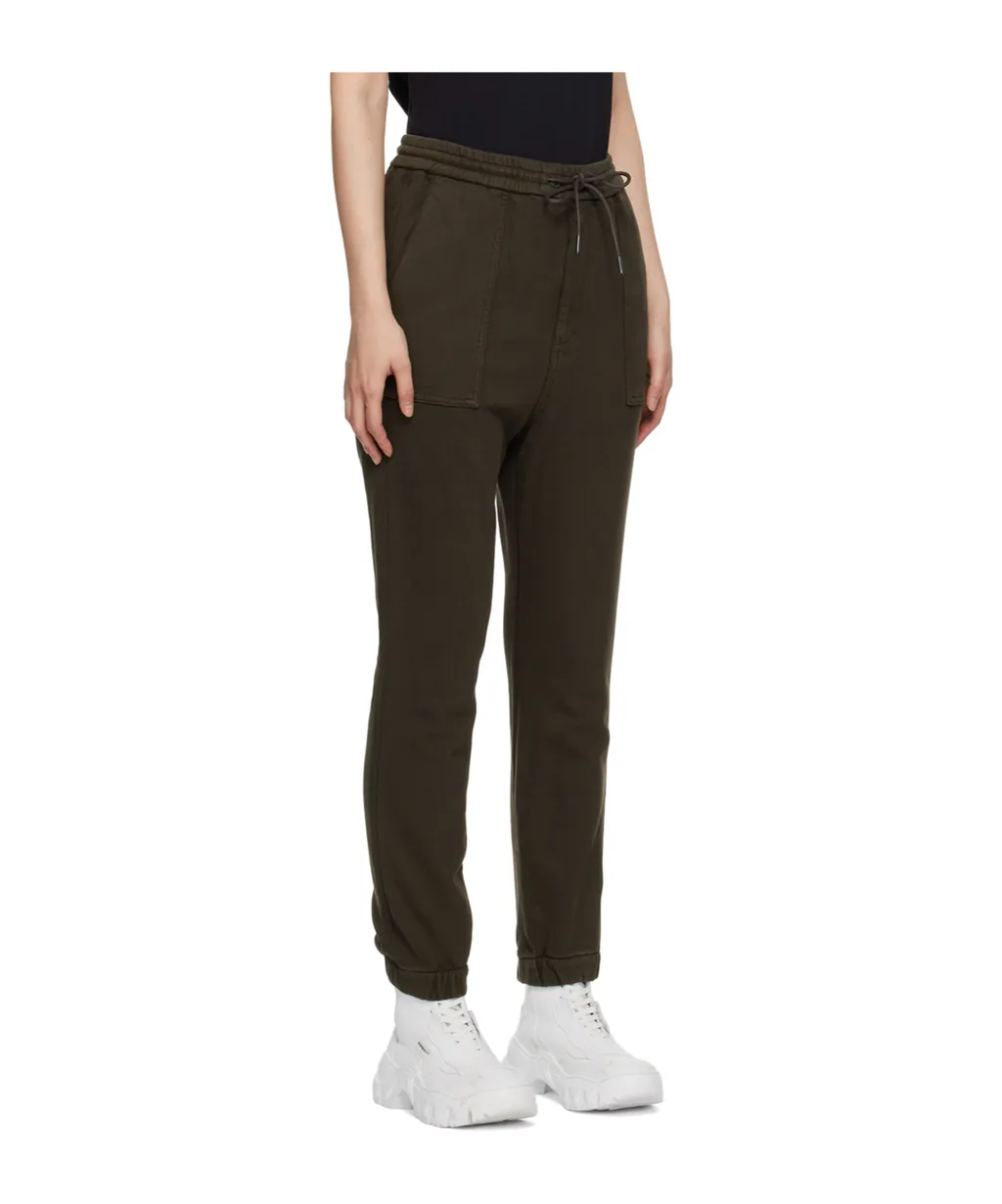 Elasticated-Waist Cotton Track Pants