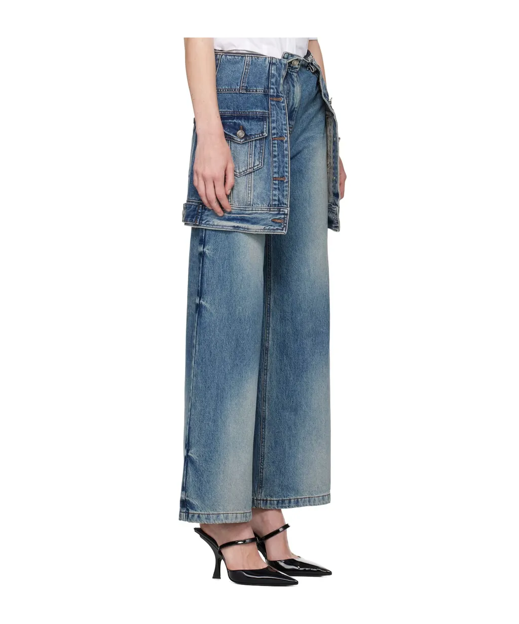 Layered Panelled Jeans