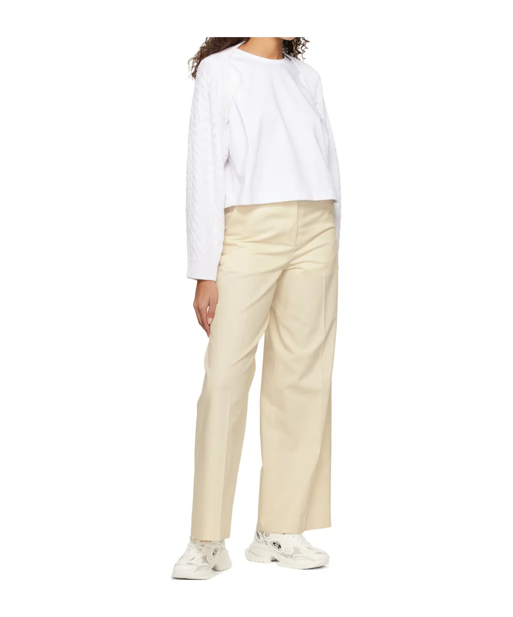 Diagonal Plaid Pleated Casual Pants