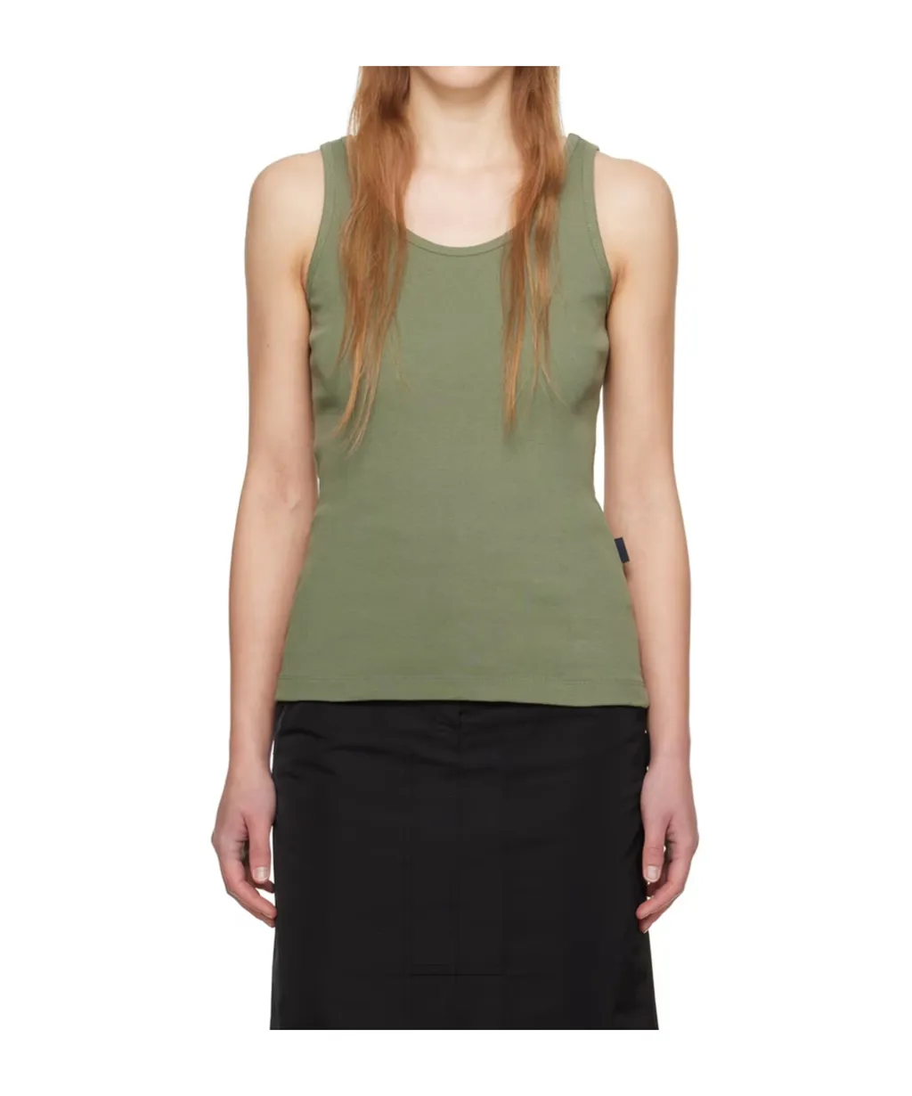 Round-Neck Ribbed Vest
