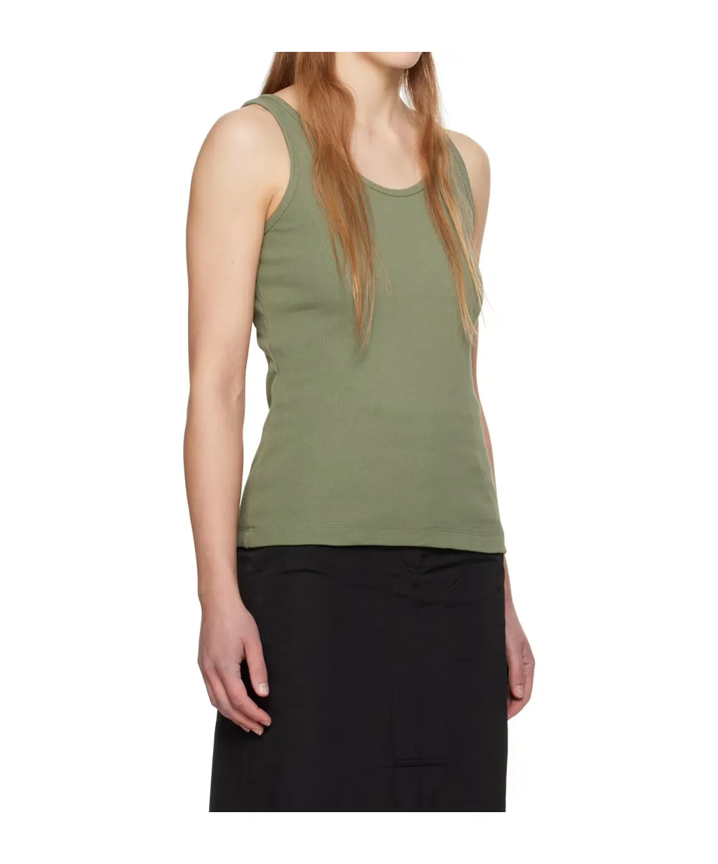 Round-Neck Ribbed Vest
