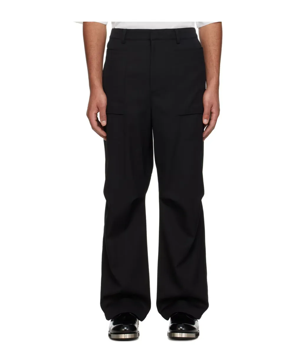 Zipper Panel Casual Pants