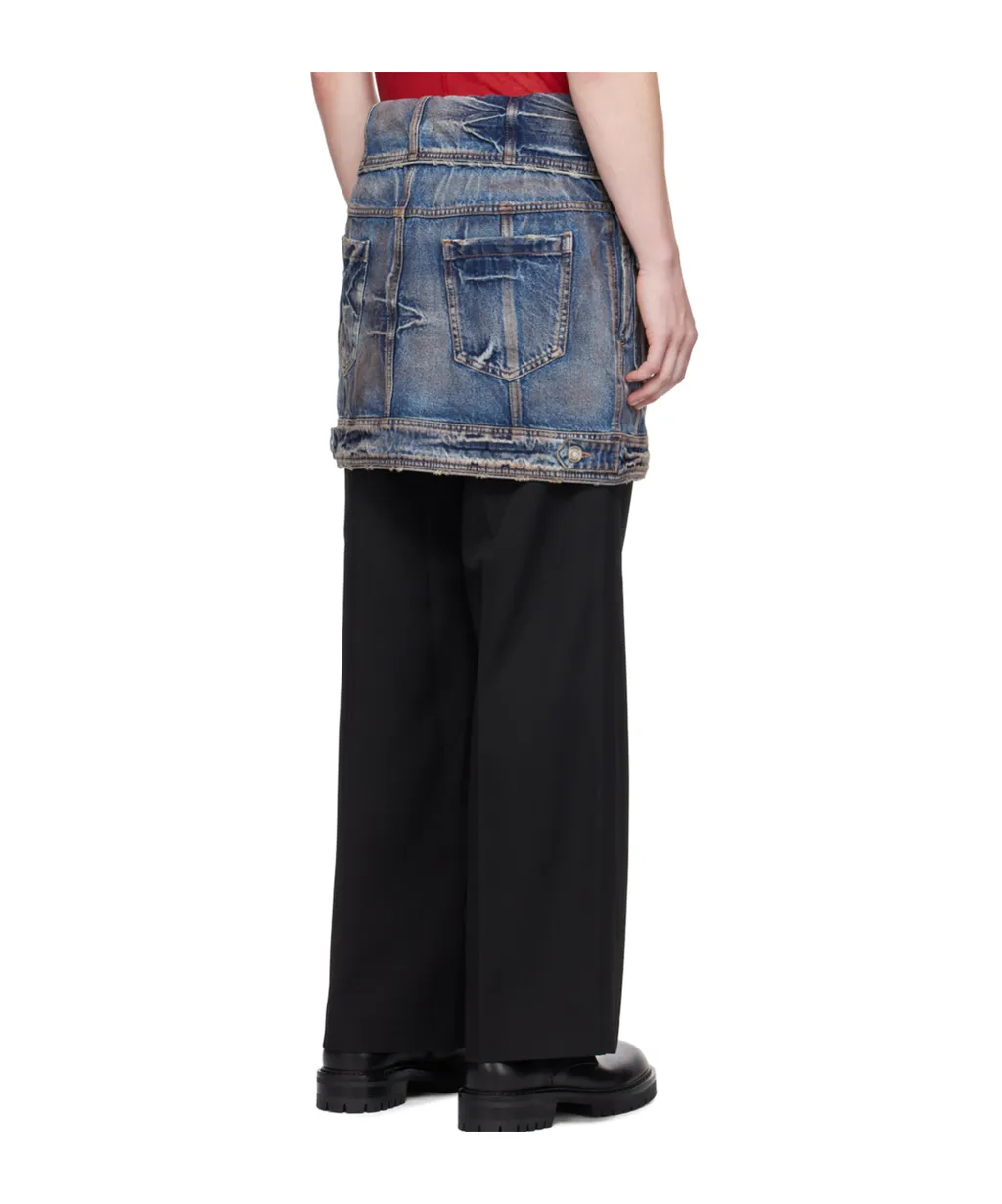 Cowboy Skirt Layered Casual Pants