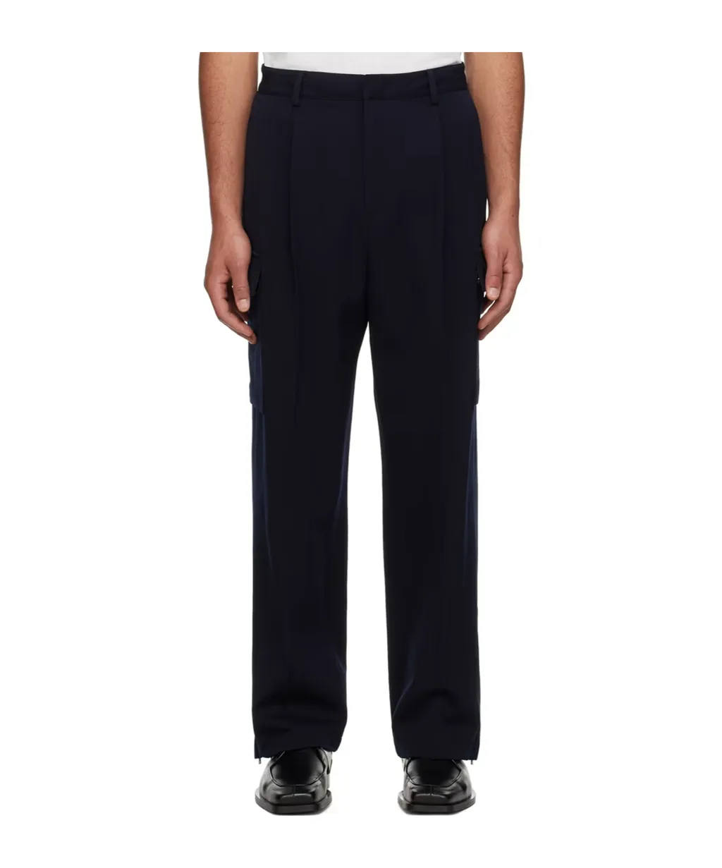 Gabardine Cargo Trousers