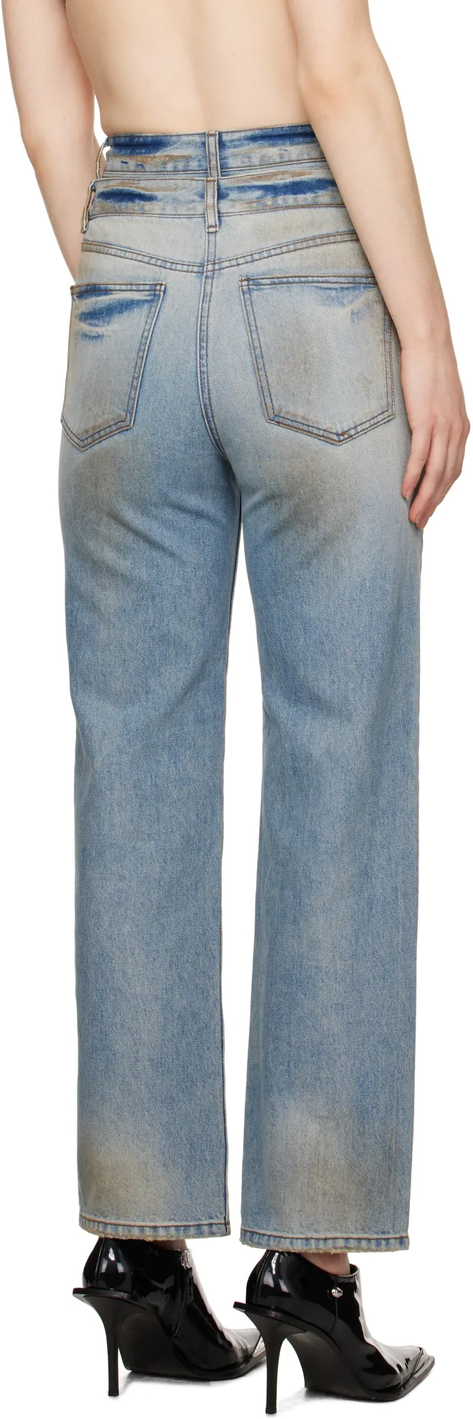 Double Waist Dirty Jeans