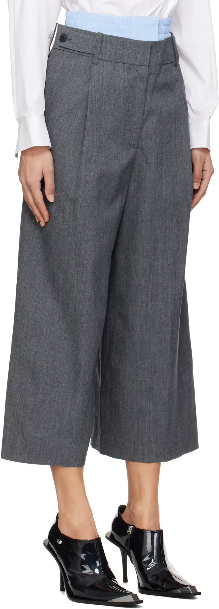 Double Waisted Tucked Trousers