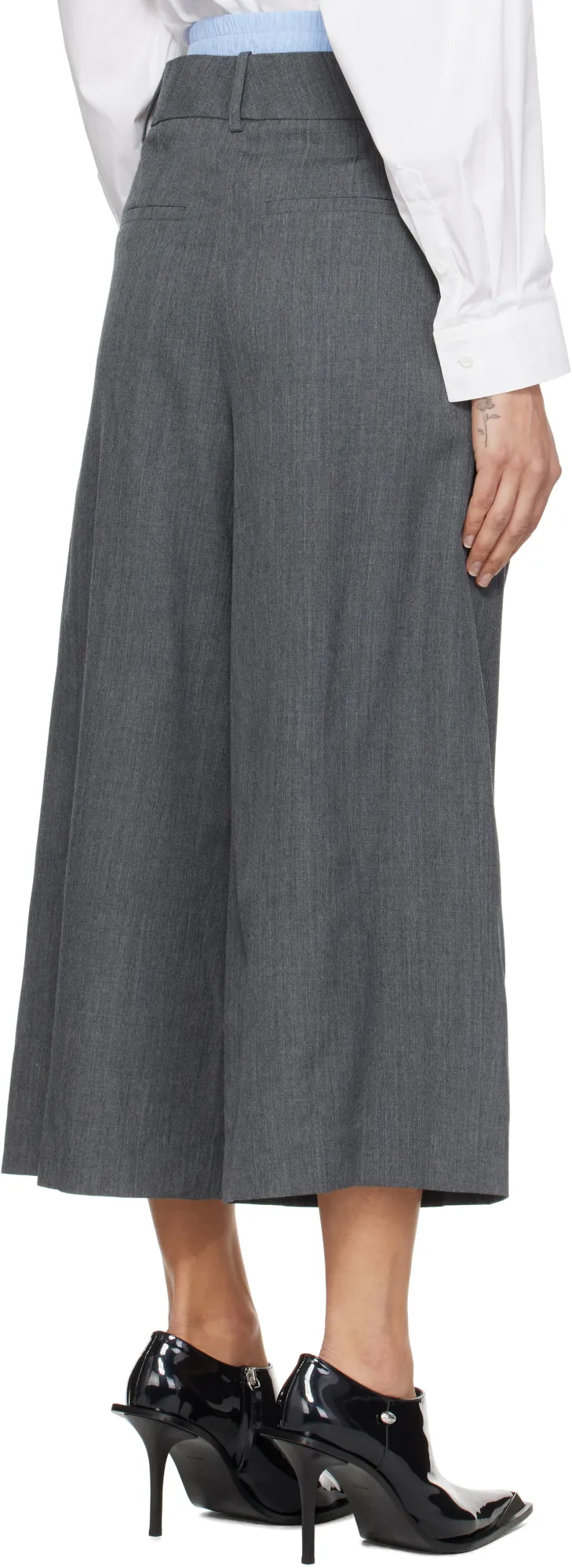 Double Waisted Tucked Trousers