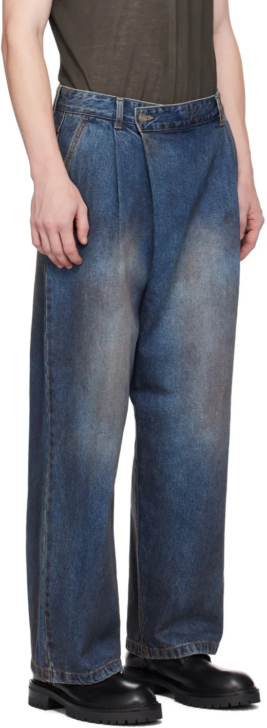 Wide-Leg Asymmetrical Jeans