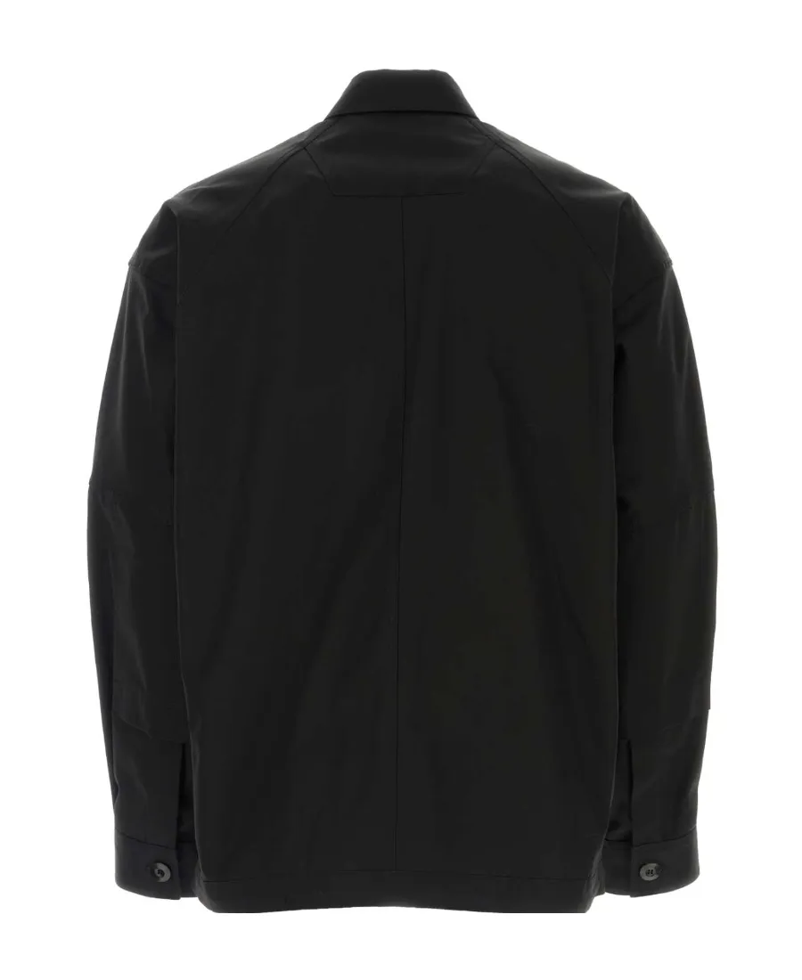 Classic-Collar Concealed-Fastening Shirt Jacket