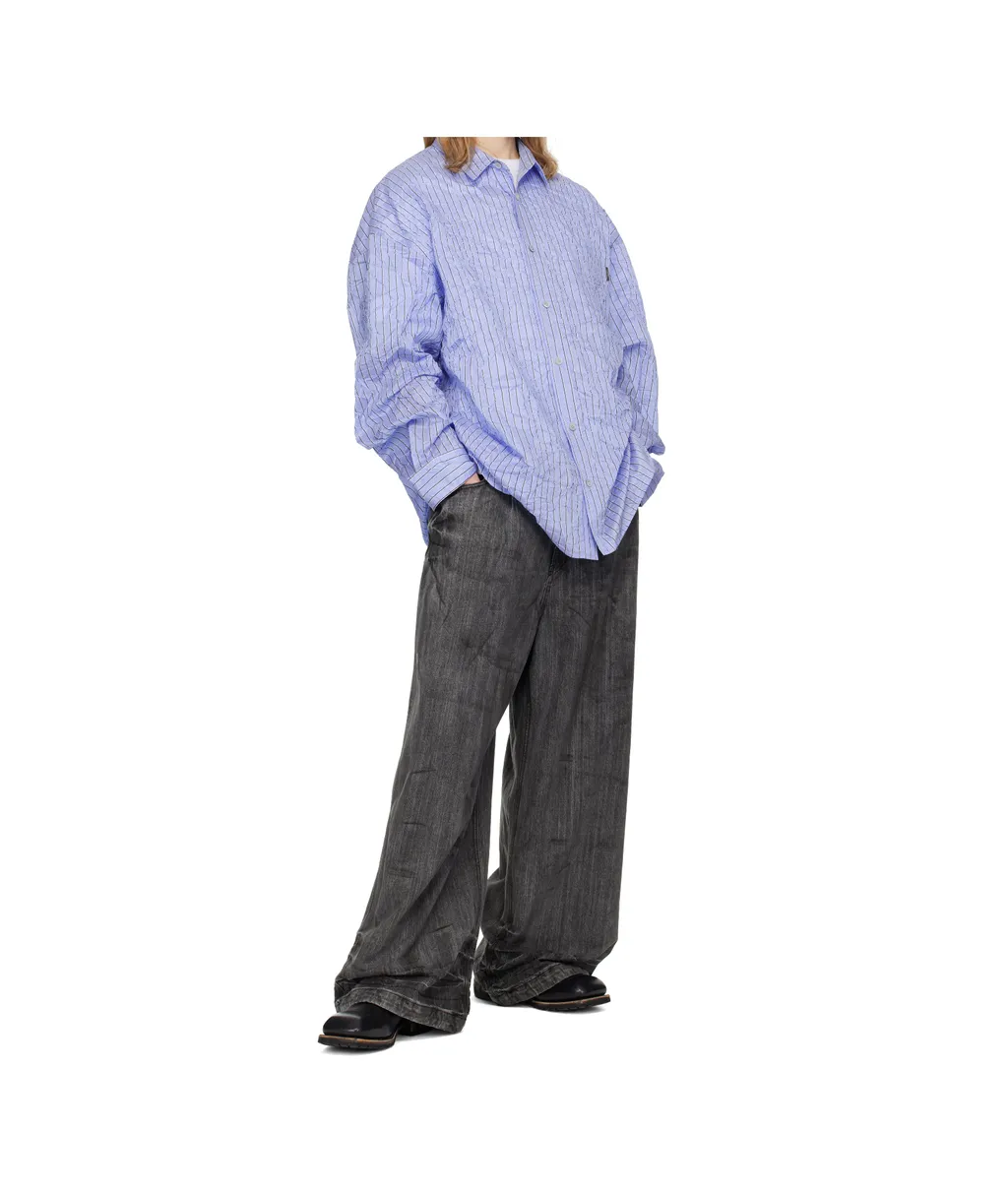 Crinkled Stripe Shirt