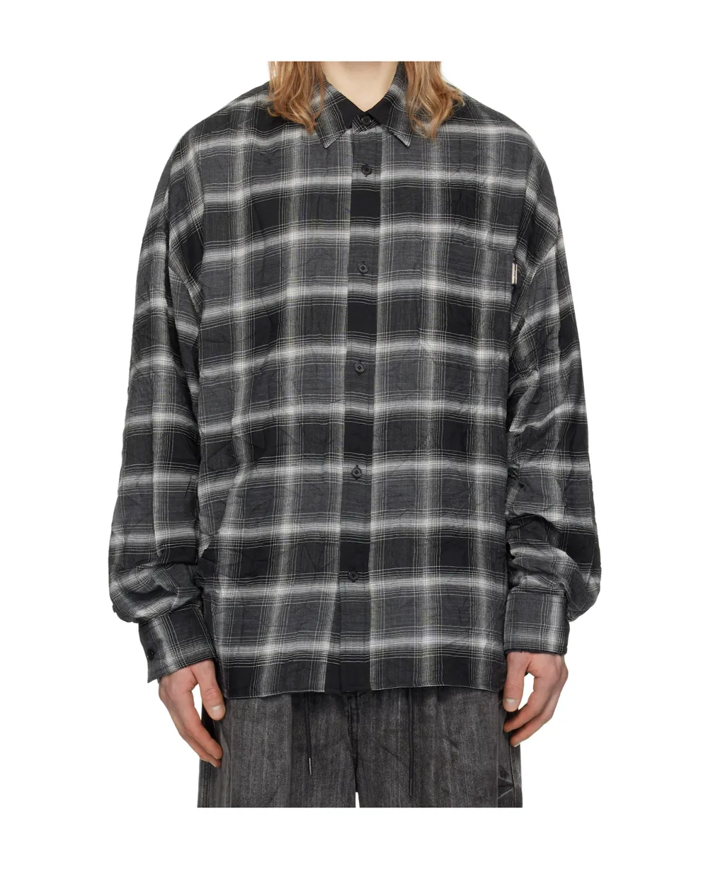 Crinkled Check Shirt
