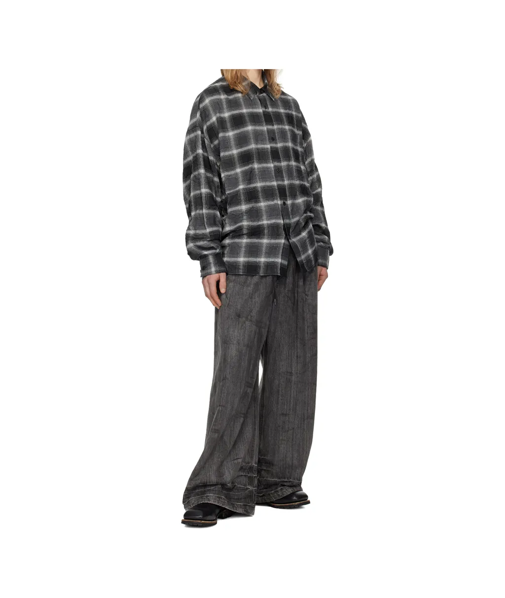 Crinkled Check Shirt