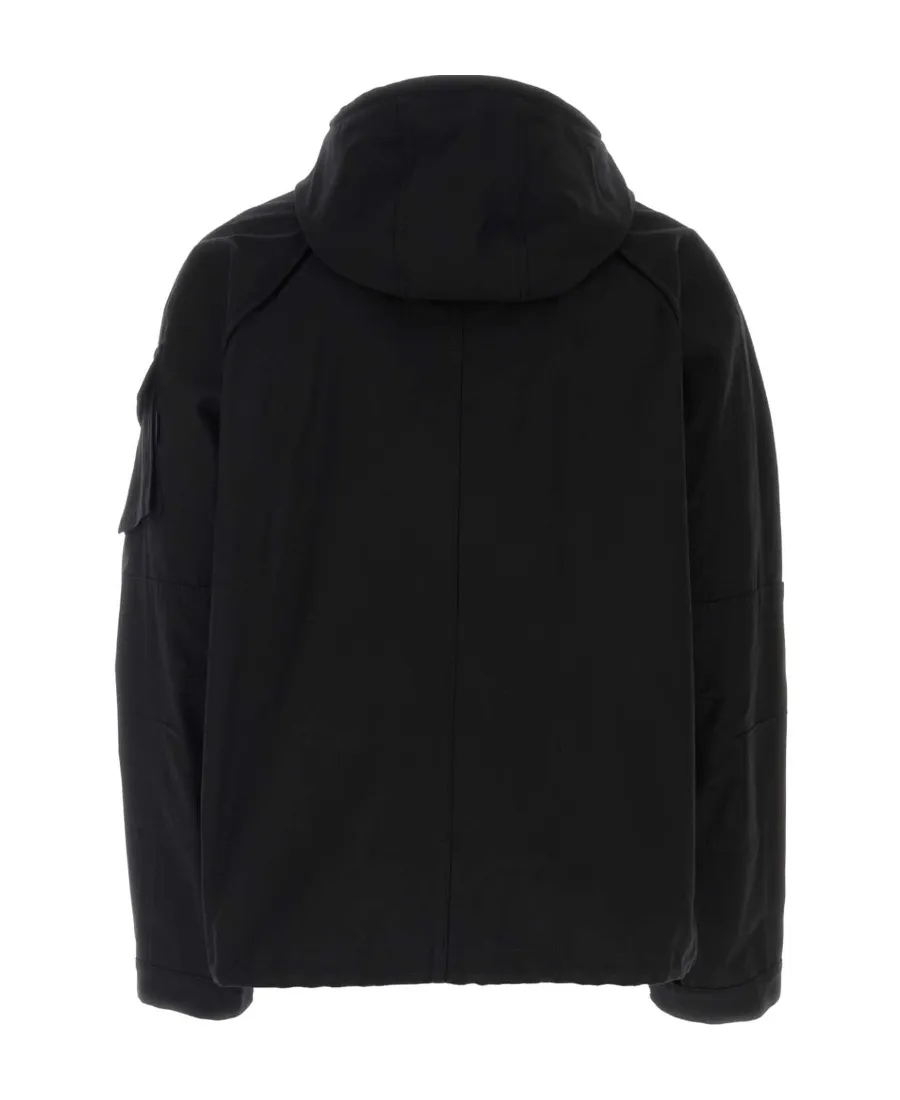 Drawstring Hood Shirt Jacket