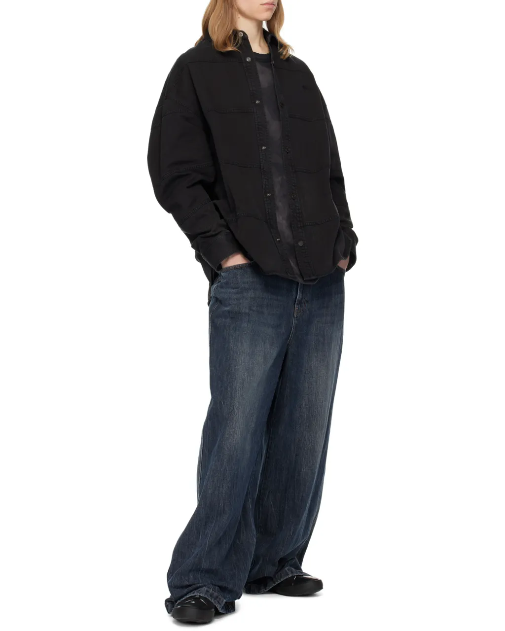 Horizontal Stitched Denim Shirt