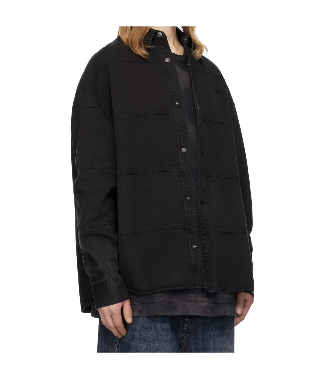 Horizontal Stitched Denim Shirt