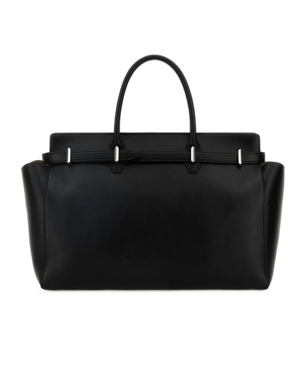 Diamond Belted M Top Handle Bag