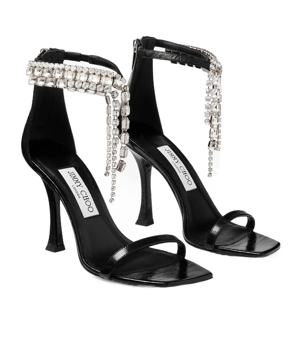 Embellished Strap Heeled Sandals