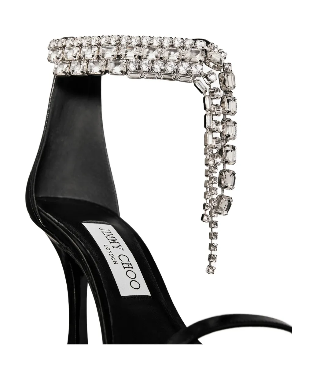 Embellished Strap Heeled Sandals