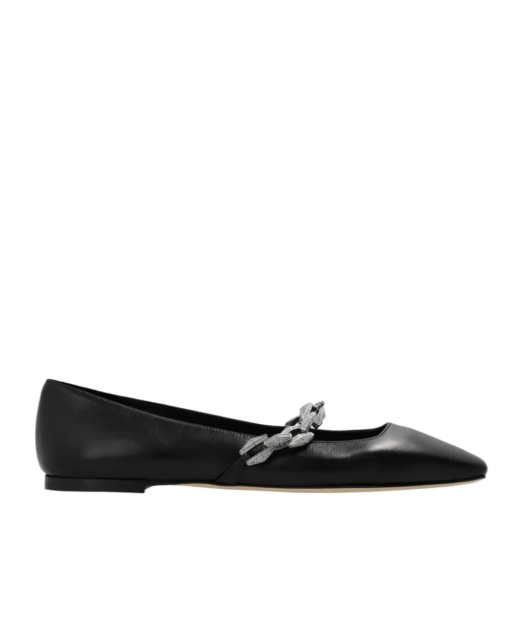 Chain Embellished Ballerina Flats