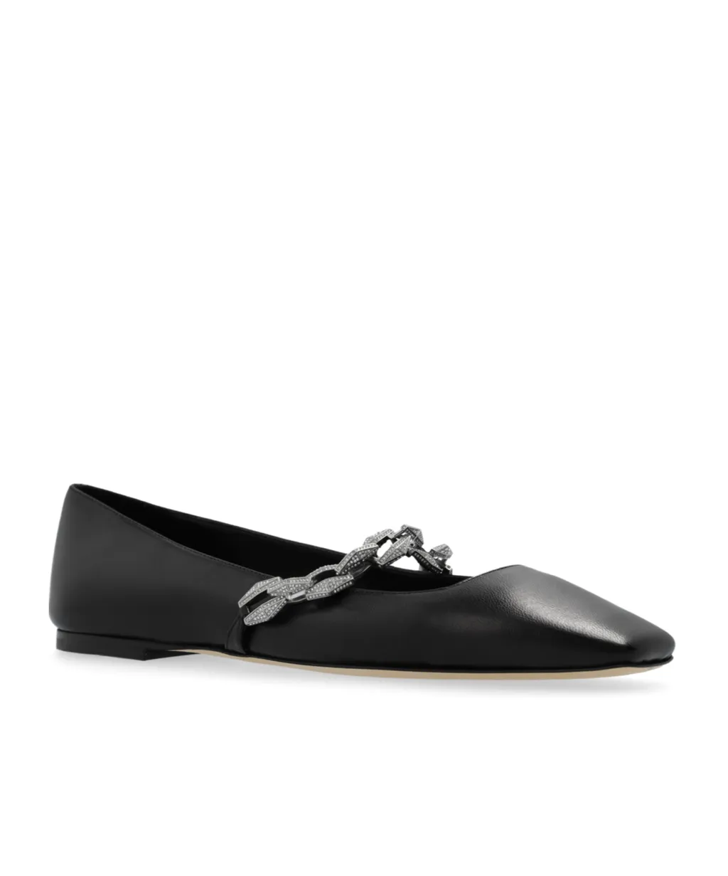 Chain Embellished Ballerina Flats