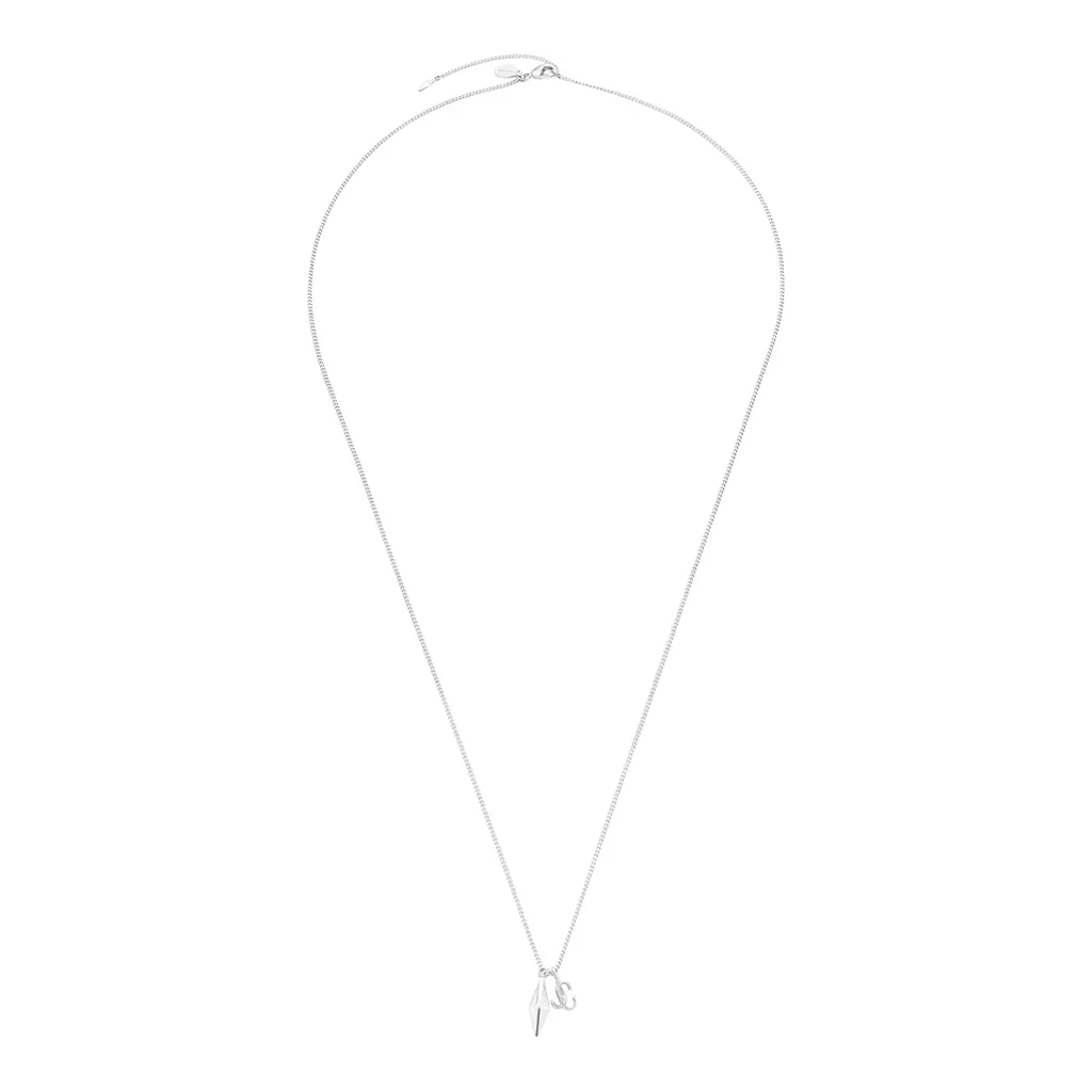Diamond Jc Charm Necklace