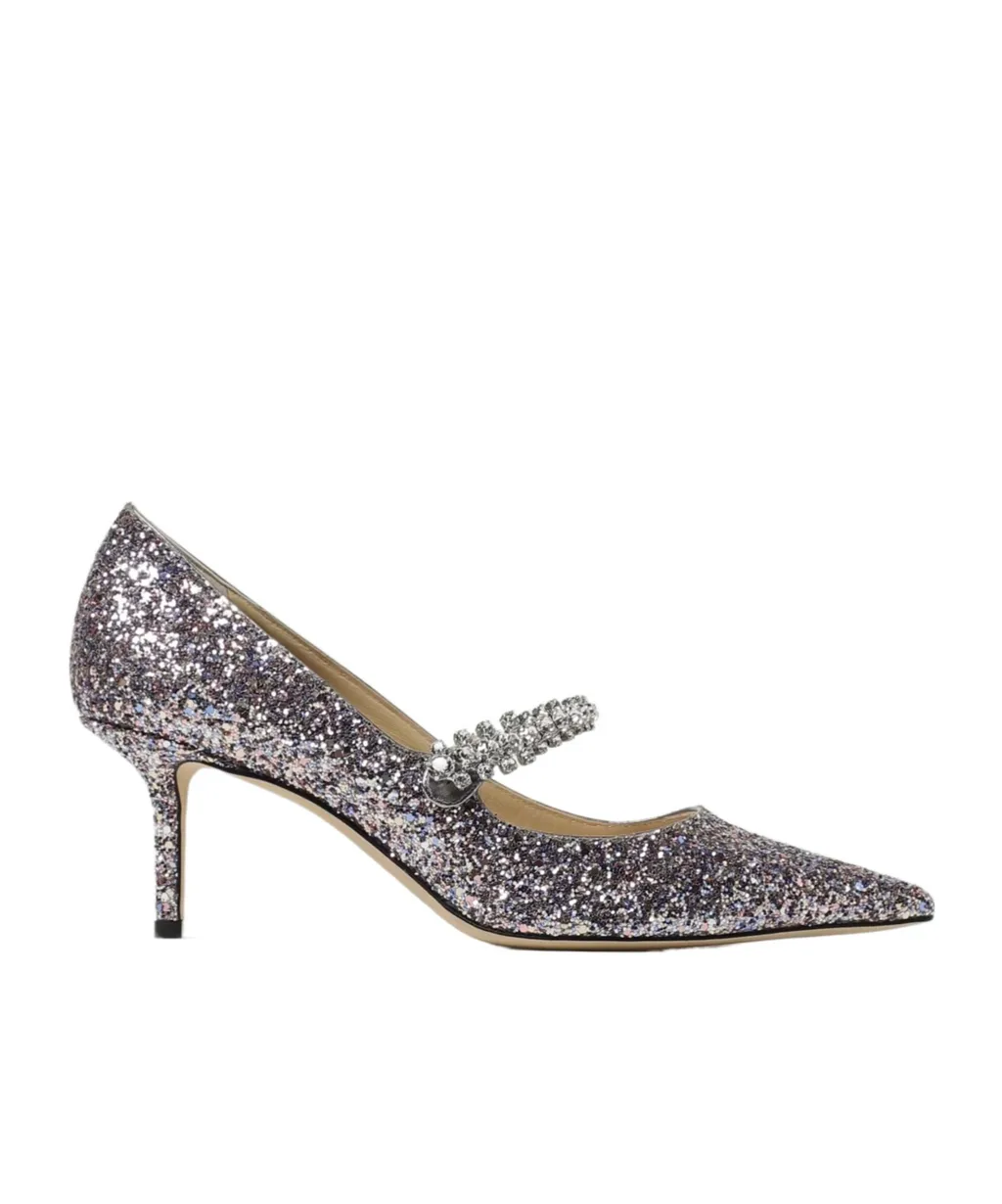 Glittered Pointed Toe Pumps