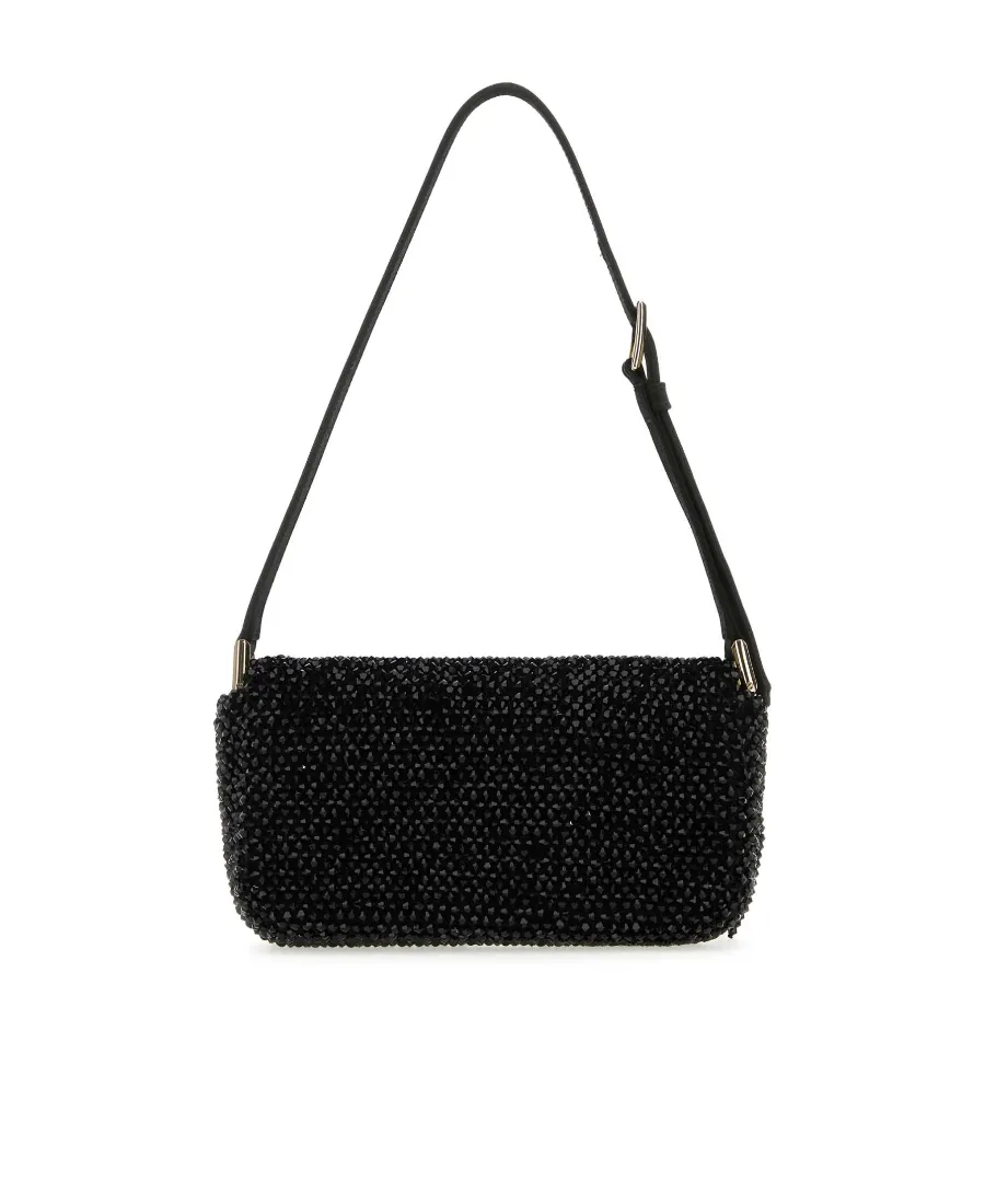 Avenue Bead-Embellished Foldover Top Mini Shoulder Bag