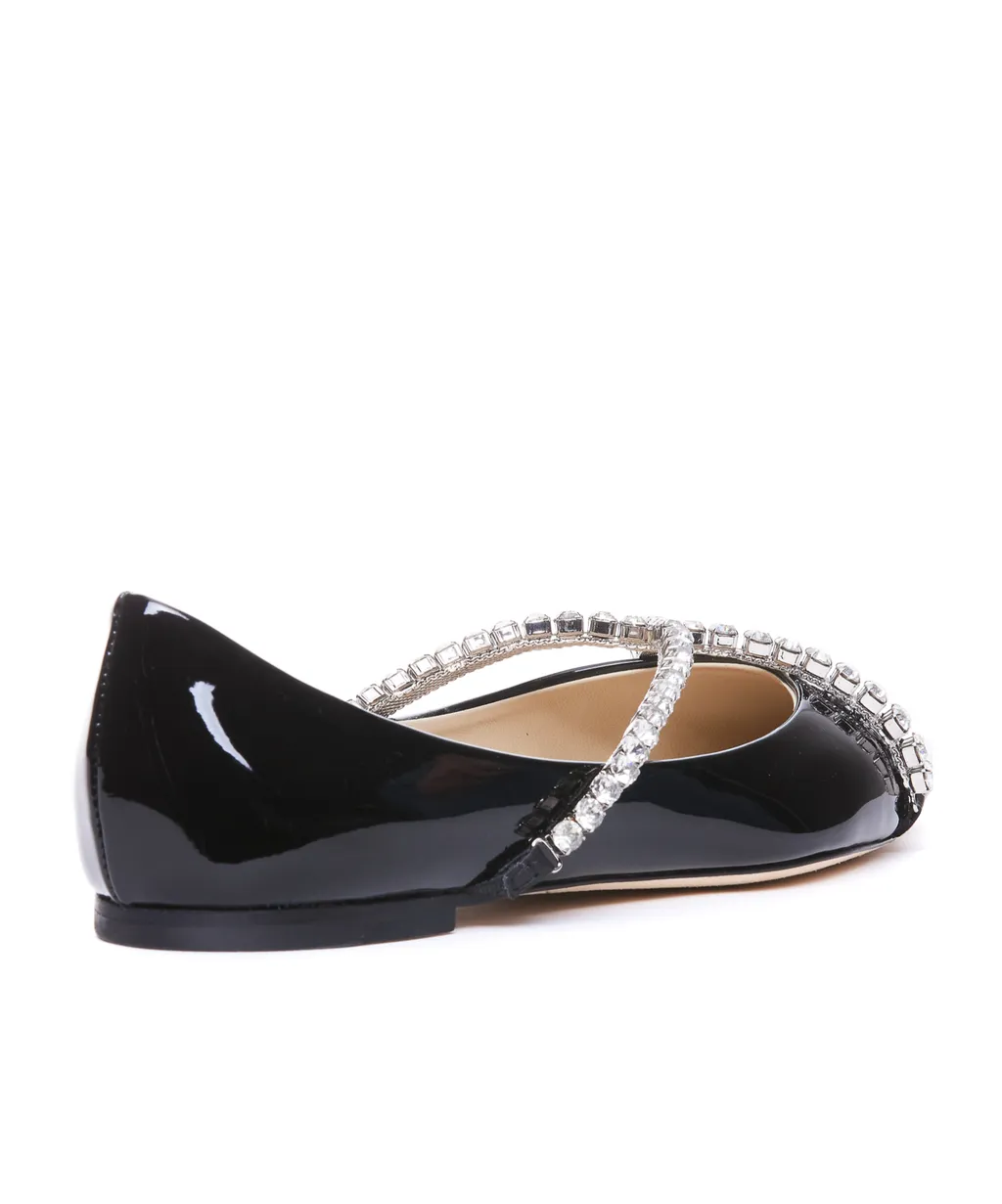 Genevi Crystal-Embellished Ballerina Shoes