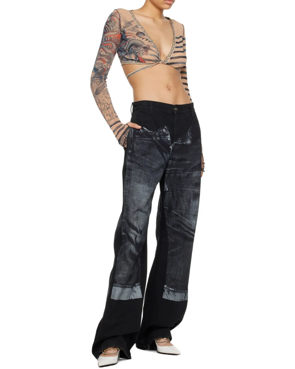 X Jean Paul Gaultier Bing Pointed High Heels