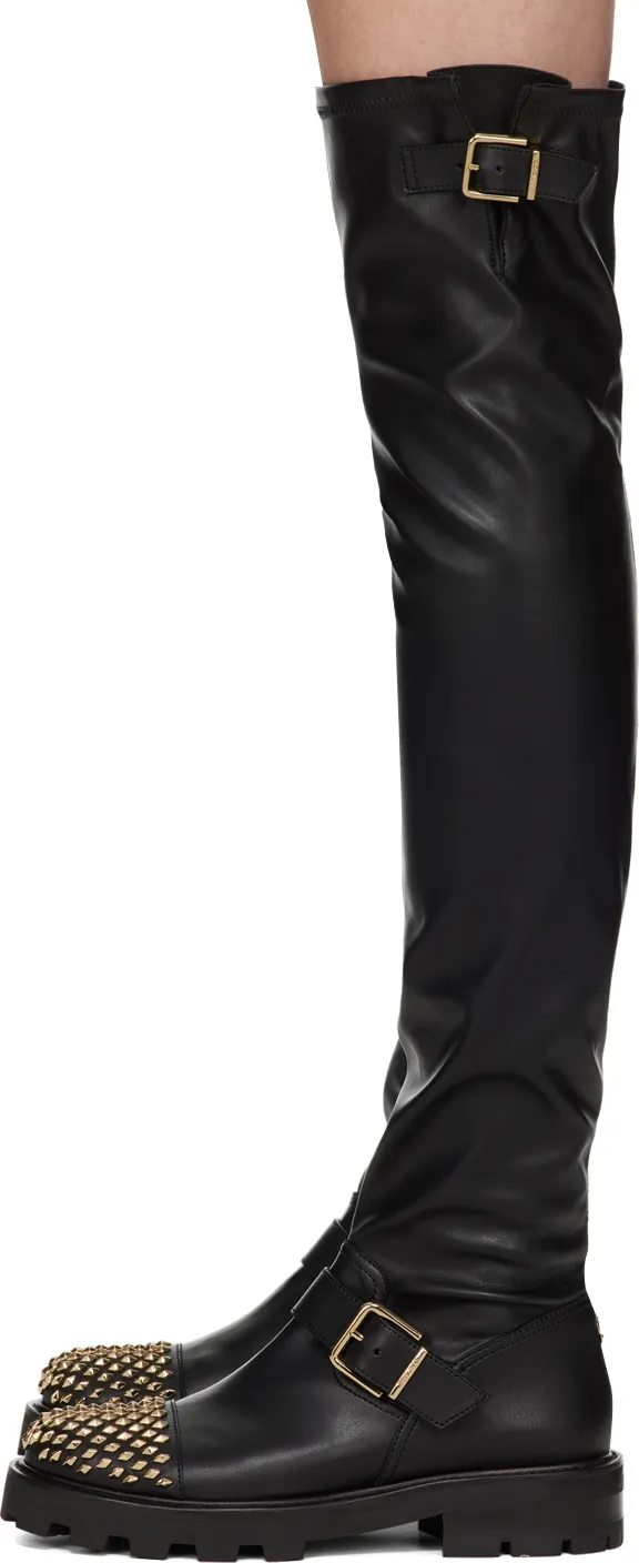 Biker Ii Round Toe Knee-High Boots
