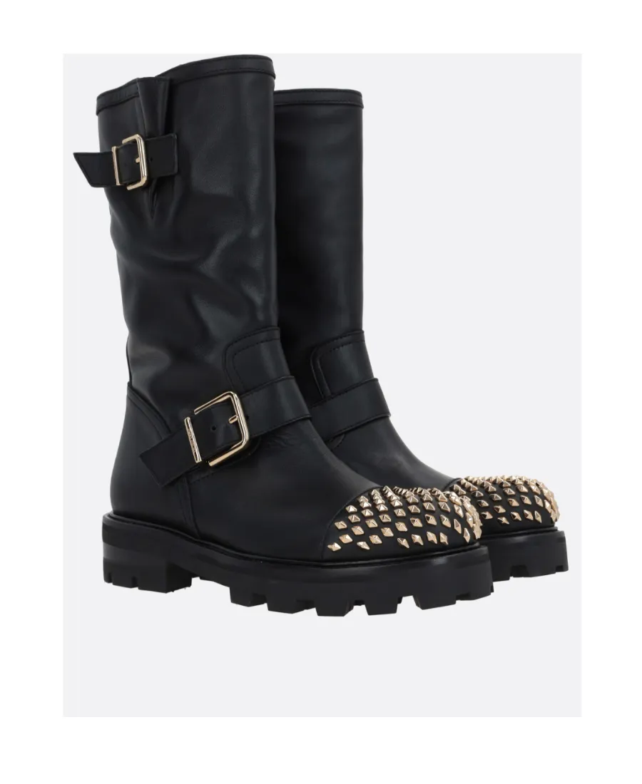 Embellished Buckle Boots