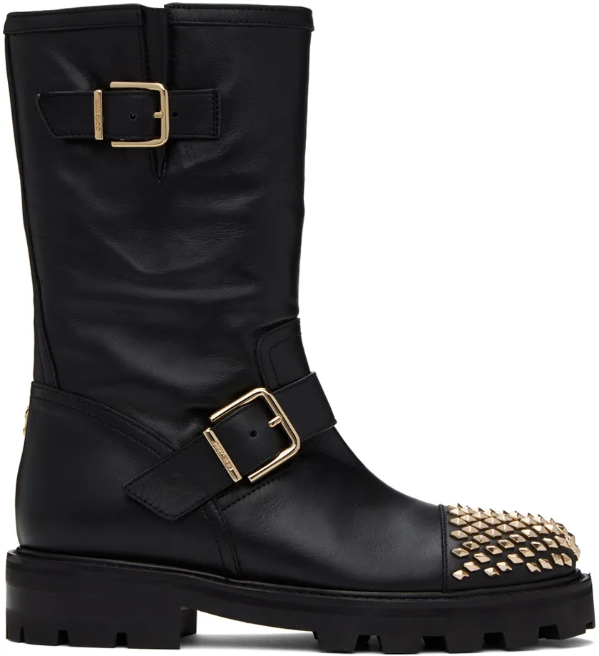 Embellished Buckle Boots