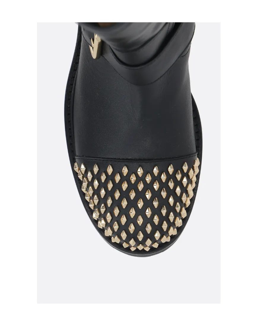 Embellished Buckle Boots