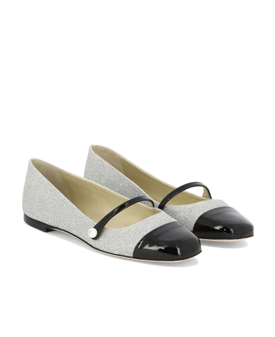Elisa Glitter Square Toe Ballerinas