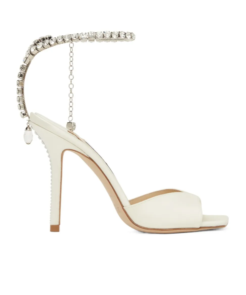 Saeda 100Mm Crystal-Strap Sandals