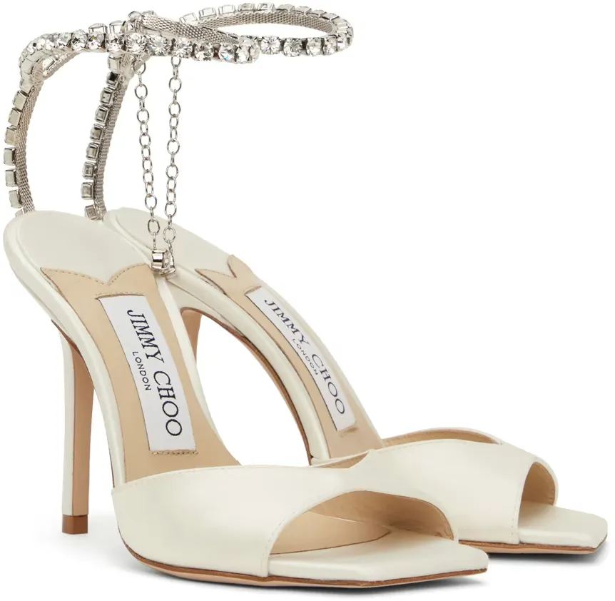Saeda 100Mm Crystal-Strap Sandals