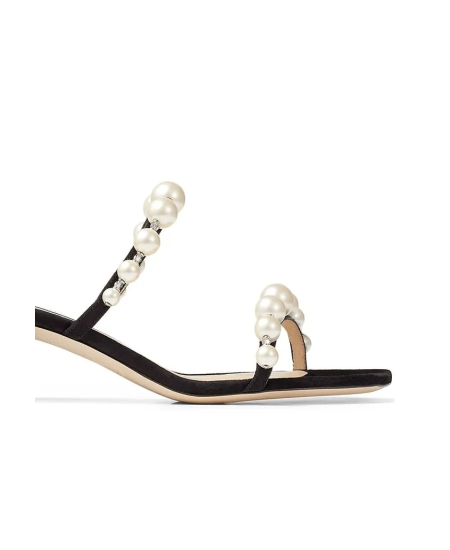 Amara 45Mm Pearl-Embellished Mules
